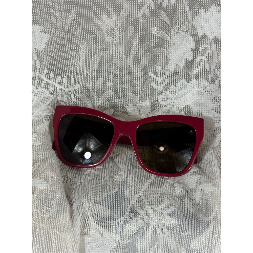 Ellison Handmade in Greece Red Cat Eye Oversized Sunglasses 1823 C2
